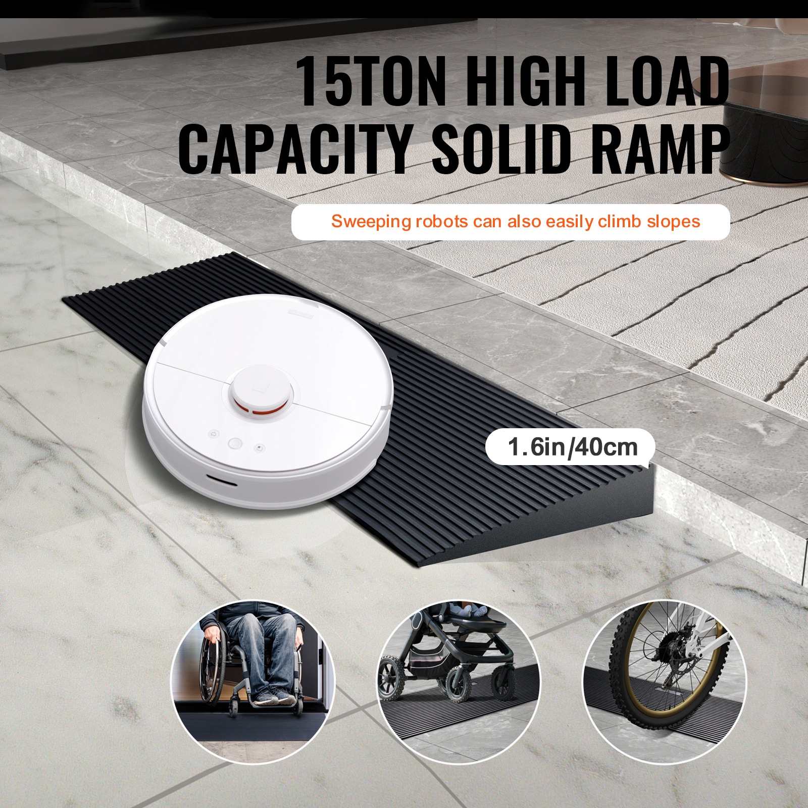 Natural Rubber Threshold Ramp For Sweeping Robot And Wheelchair_voghion.com